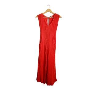 Anthropologie Red Jumpsuit
